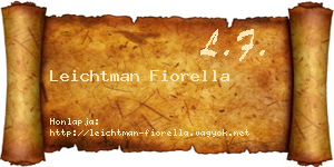Leichtman Fiorella névjegykártya
